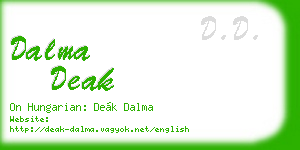 dalma deak business card